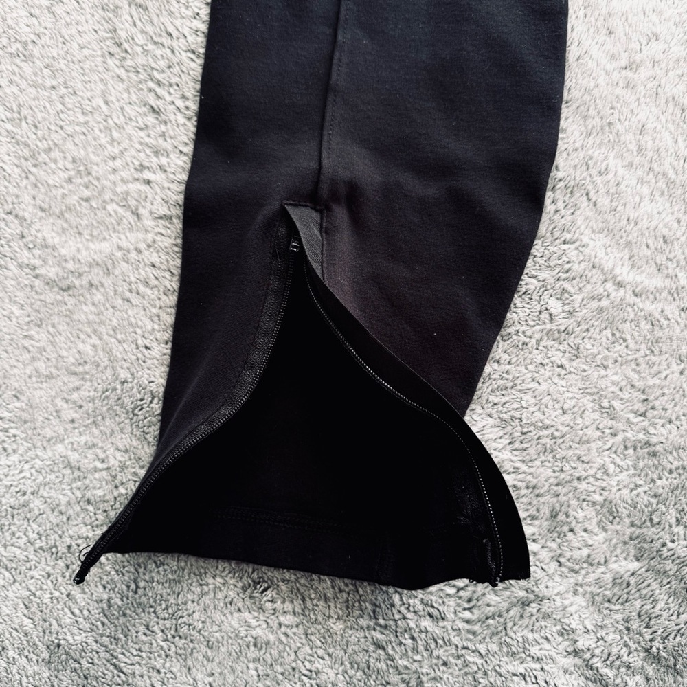 Nike Black Thick Material Front Seam - High Waisted Leggings with Ankle Zips - S - Picture 4 of 10
